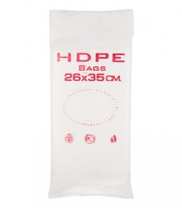 Пакет фасовочный ПНД 26х35 (9) в пластах HDPE красная (300)